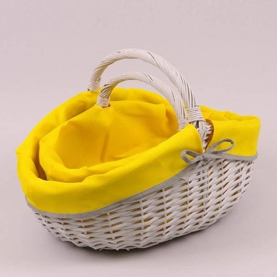 Комплект сірих кошиків з тканиною 2 шт. 50077