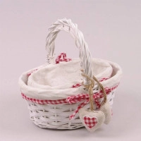 Комплект білих кошиків з тканиною 2 шт. 50079