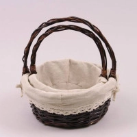 Комплект коричневих кошиків з тканиною 2 шт. 50089