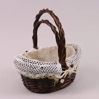 Комплект коричневих кошиків з тканиною 2 шт. 50090