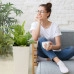 Горшок пластмассовый с вкладом FINEZJA ECO DLUTO зеленый лесной 40х40см.