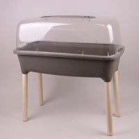 Мини-теплица Respana Planter Wood High Set серая