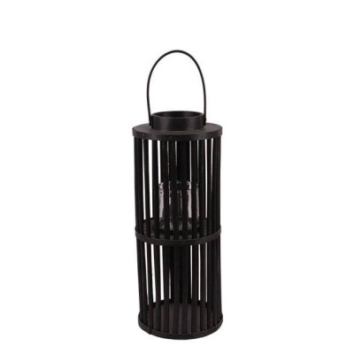 Підсвічник-ліхтар з ручкою LUCIE BLACK 35406