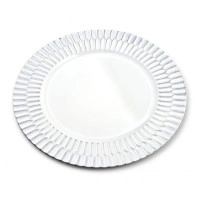 Підставка для свічки Blanche Colours біло-срібна D-33 см. 35499