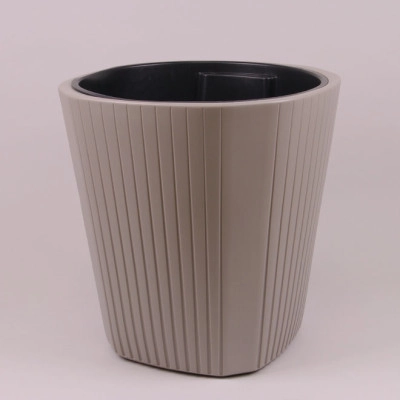 Горщик пластмасовий MUZA з вкладом taupe 41см.