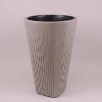 Горшок пластмассовый MUZA с вкладом taupe 60см.