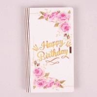Конверт деревянный "Happy Birthday" 33184