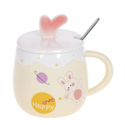 Заварник фарфоровий з кришкою і ложечкою "Funny Rabbits" 0.43 л. 32403
