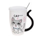 Заварник фарфоровий з кришкою і ложечкою "Funny Cats" 0.38 л. 32417