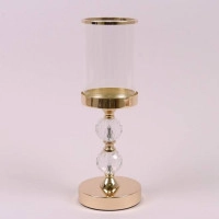 Подсвечник металлический золотой H-34 см. 38452