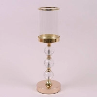 Подсвечник металлический золотой H-40 см. 38454