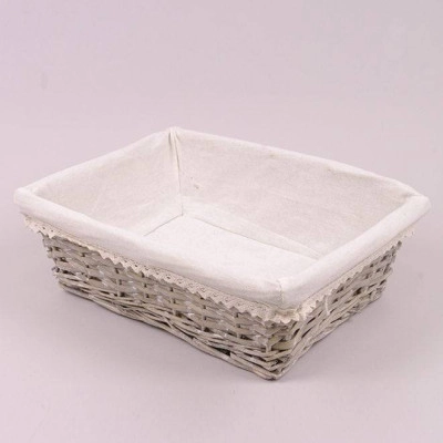 Корзина с тканью серая 38520