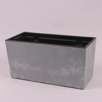 Горщик пластмасовий з вкладом URBI CASE BETON EFFECT бетон 39.5см.