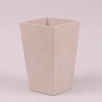 Горщик пластмасовий Urbi Square Beton Effect кремовий 12х12см.