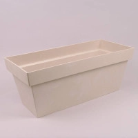 Балконный ящик Cube Case Beton Effect кремовый 40см.