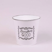 Кашпо металлическое белое Something GOOD D-18 см. 38591