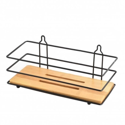 Полочка металлическая для ванной комнаты CARL BAMBOO 35727