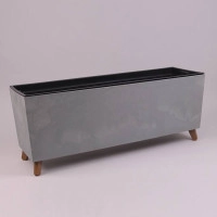 Горщик пластмасовий з вкладом на ніжках URBI CASE BETON EFFECT N бетон 77см.