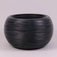 Горшок пластмассовый FURU BOWL с вкладом антрацитовый 37см.