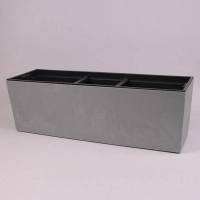 Горшок пластмассовый с вкладом URBI CASE BETON EFFECT бетон 77см.