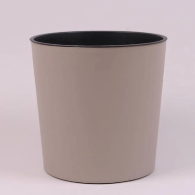 Горшок пластмассовый с вкладом URBI ROUND мокка 25см.