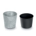 Горшок пластмассовый с вкладом URBI ROUND BETON EFFECT антрацитовый 30см.