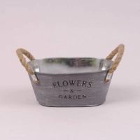 Кашпо металеве овальне Flowers & Garden 38867