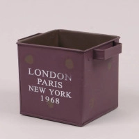 Кашпо металеве фіолетове LONDON PARIS NEW YORK 1968 38883