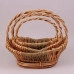Комплект бежевих кошиків з лози 3 шт. 38968