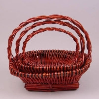 Комплект теракотових кошиків з лози 3 шт. 38982