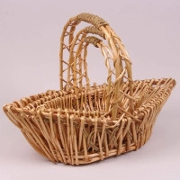 Комплект бежевих кошиків з лози 3 шт. 38949
