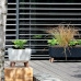 Горшок пластмассовый GRACIA SQUARE на ножках светло-серый 23.5x23.5см.