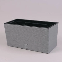 Горшок пластмассовый с вкладом FURU CASE бетон 39см.