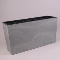 Горшок пластмассовый с вкладом URBI CASE BETON EFFECT MIDDLE бетон 77см.