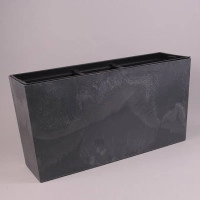 Горшок пластмассовый с вкладом URBI CASE BETON EFFECT MIDDLE маренго 77см.