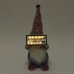 Фигурка мягкая новогодняя Гном с LED подсветкой серо-розовый 47 см. 13147