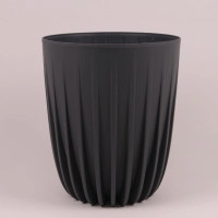 Горщик пластмасовий MIRA RECYCLED антрацитовий 25см.
