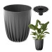Горшок пластмассовый MIRA RECYCLED антрацитовый 25см.