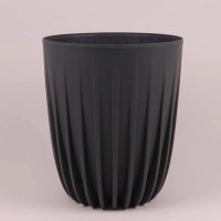 Горщик пластмасовий MIRA RECYCLED антрацитовий 30см.