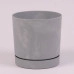Горшок пластмассовый с подставкой TUBO P BETON EFFECT бетон 30см.