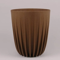 Горшок пластмассовый Mira ECO WOOD натуральное дерево 25см.