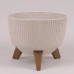 Горшок пластмассовый Misa Roma JUMPER ECO WOOD белый 29см.