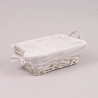 Корзина с тканью белая 39400