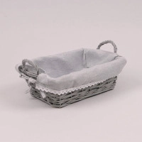 Корзина с тканью серая 39401