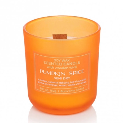 Свеча ароматическая с деревянным фитилем "Pumpkin Spice" ("Semi Dry") 28870