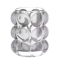 Підсвічник скляний Bauble H-10 см. сірий 32997