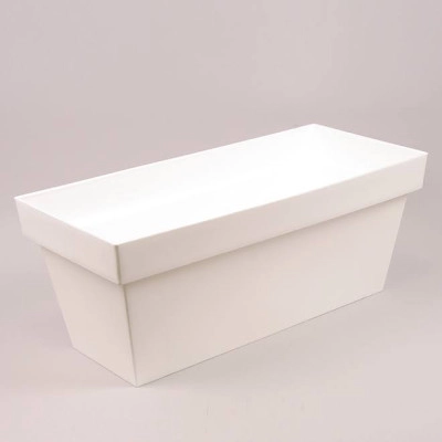 Балконний ящик Cube Case білий 40см.