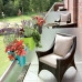Горшок пластмассовый на перила Lofly Railing белый 40см.