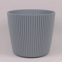 Горшок пластмассовый Milly Round светло-серый 35см.