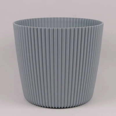 Горшок пластмассовый Milly Round светло-серый 35см.